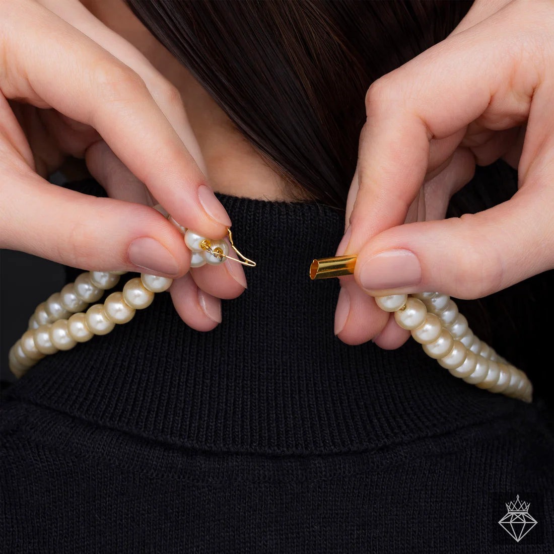 Multilayer Pearl Necklace Set With Earrings