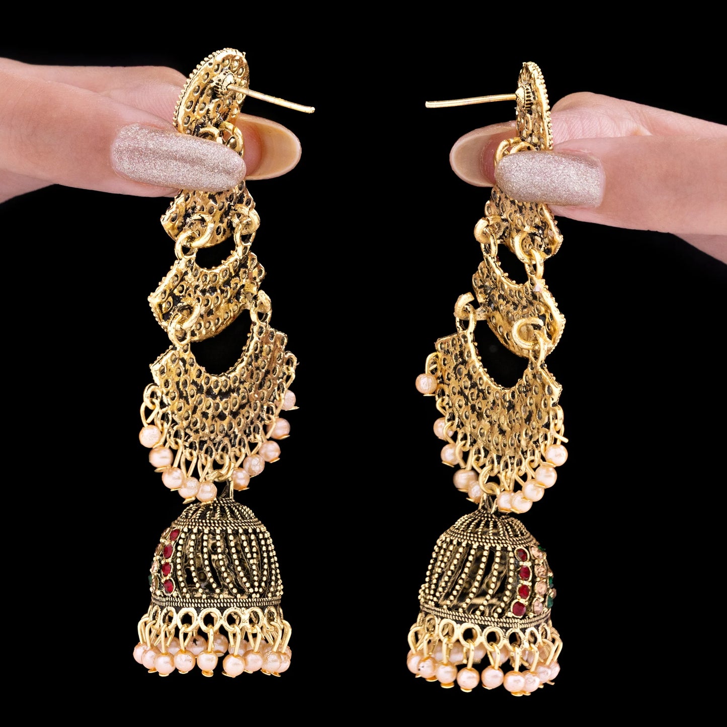 Anti-Tarnish Dangler Jhumki With Pearls