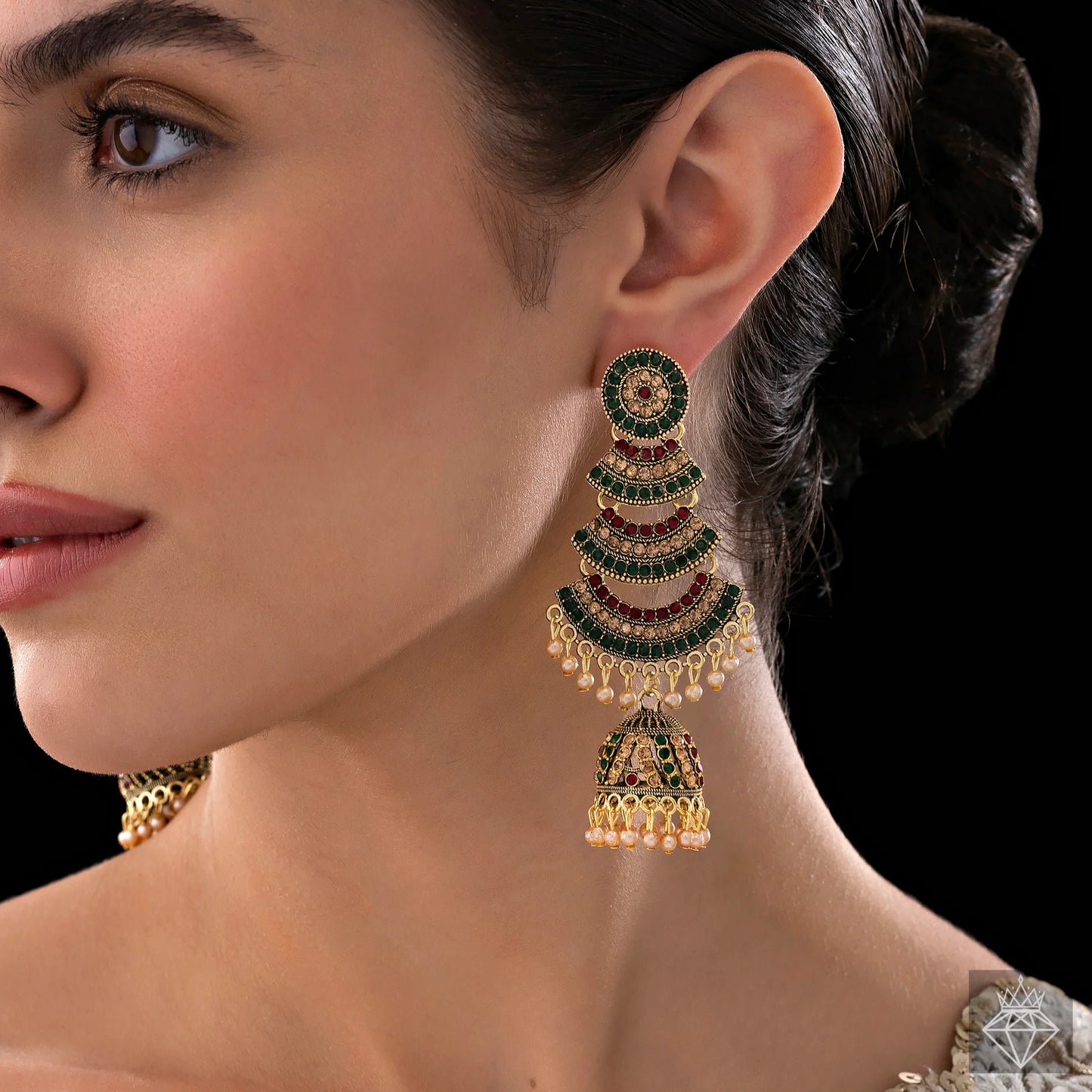 Anti-Tarnish Dangler Jhumki With Pearls