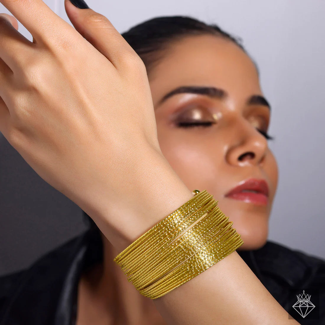 Anti-Tarnish Gold Plated Multilayer Bangle Bracelet (Adjustable Size)