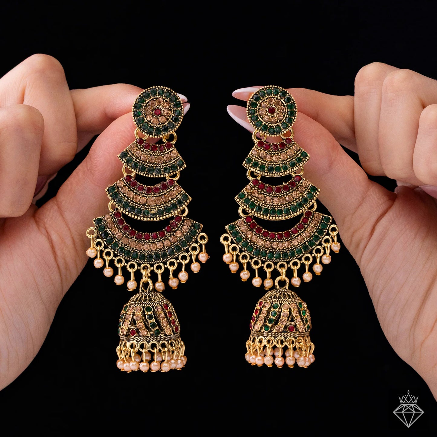 Anti-Tarnish Dangler Jhumki With Pearls